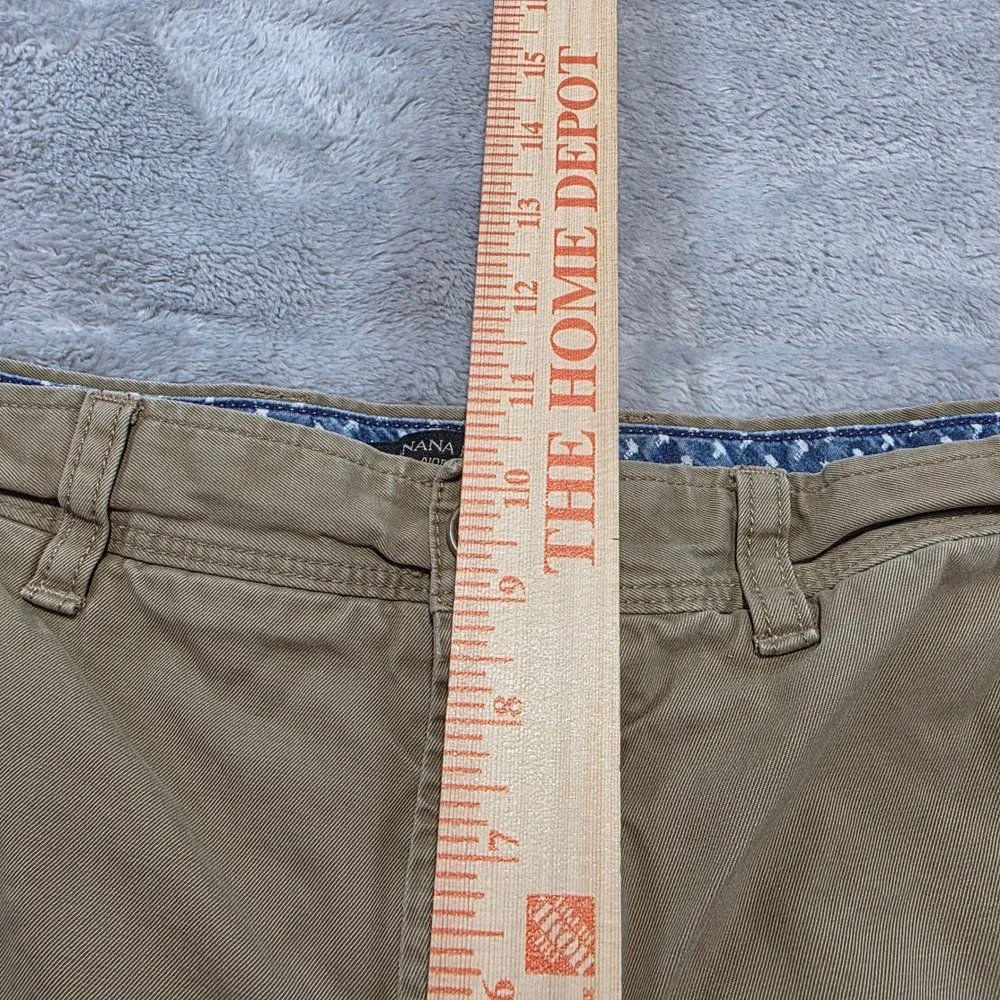 Banana‎ Republic Men 34 Khaki Aiden Short Cotton Twill Casual Chino Flat Front